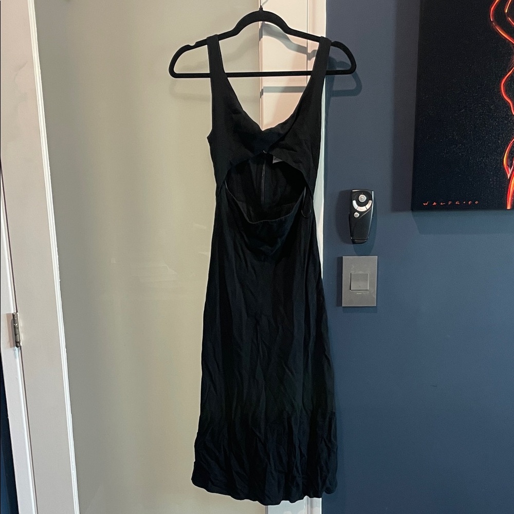 Petal & Pup Black Midi Dress